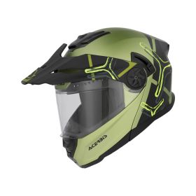 Casco Modulare ACERBIS P/J Rider Graphic Verde Nero Opaco