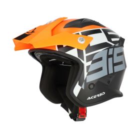 Jet Helm ACERBIS Jet Aria Sport Schwarz Orange Fluo Matt