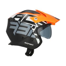 Jet Helm ACERBIS Jet Aria Sport Schwarz Orange Fluo Matt