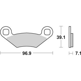 SBS 642PSI Brake Pad Set Sintered Compound for POLARIS