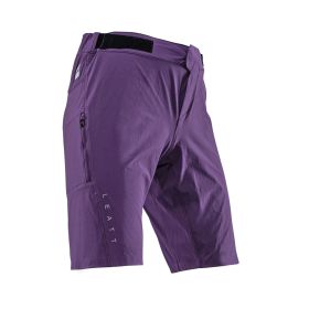 Pantaloncini MTB LEATT Trail 1.0 viola velvet ventilati slim preformati 360°