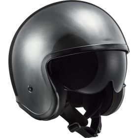 Casco Jet LS2 OF599 SPITFIRE II Jeans Argento Lucido