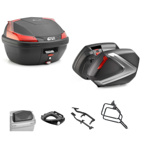 GIVI BLADE Top Case Kit V37 Black Red 37/37L for YAMAHA