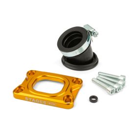 Collettore aspirazione STAGE6 360° giallo per MIKUNI TM24
