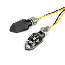 Coppia Frecce Universali 5 Led Piccole Nero STR8 Omologate