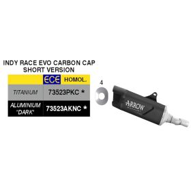 ARROW Indy Race EVO Kurzes schwarzes Aluminium Slip-On Auspuffsystem für Honda FORZA 750