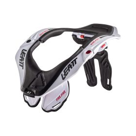 Protezione collo moto LEATT 5.5 bianco nero certificazione CE