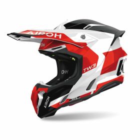 Casco cross AIROH TWIST 3 FANCY rosso lucido
