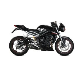 MIVV Delta Race Black Slip-on Exhaust approved for TRIUMPH Street Triple 765 R/RS