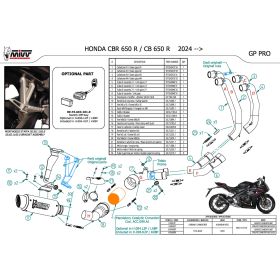 MIVV GPpro Komplettauspuff schwarz für HONDA CB 650 R