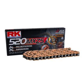 Kit transmission RK chaîne MXZ5 orange 118 520 pignon noir 48z pignon course 14 dents