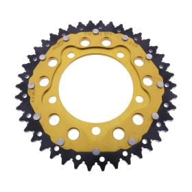ZF Krone 42 Zähne Teilung 525 Schwarz Gold Dual ZFD-713-42-GLD für Aprilia