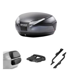 Kit top case SHAD SH48 gris pour DUCATI Multistrada V2
