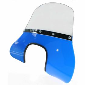 CUPPINI blaue Windschutzscheibe 215x440 mm mit externem Montagematerial