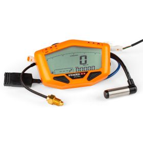 Universal Instrumentation STAGE6 MK2 Speedometer Tachometer 12V Orange