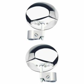 Universal Chrome FAR 8114/8114 Shield Edge Mirror Pair