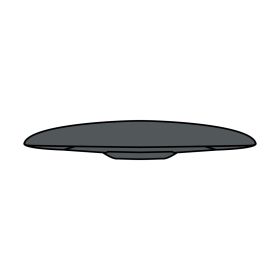 Spoiler Posteriore Grigio Scuro Casco Airoh H.20 Taglia XL - XXL