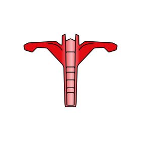 Presa D'Aria Mentoniera Rosso Lucido Casco Airoh Twist 2.0