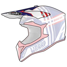 Frontino Casco Airoh WRAAP Youth Broken Blu Rosso