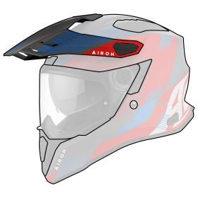Frontino Casco Airoh Commander Boost Rosso Blu Opaco