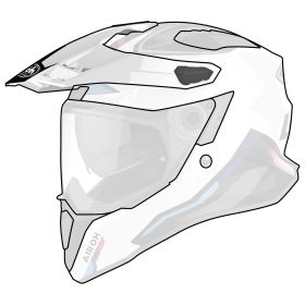 Frontino Casco Airoh Commander Factor Bianco Lucido
