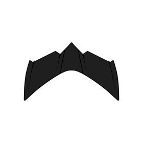 Presa D'Aria Superiore Frontale Casco Airoh GP 550 S Nero Opaco