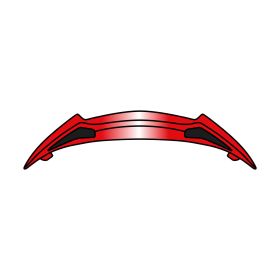 Spoiler Estrattore D'Aria Posteriore Casco Airoh Twist 2.0 Rosso Lucido
