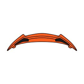 Spoiler Estrattore D'Aria Posteriore Casco Airoh Twist 2.0 Arancio Opaco