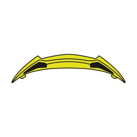 Spoiler Estrattore D'Aria Posteriore Casco Airoh Twist 2.0 Giallo Opaco