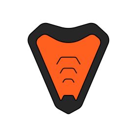 Presa D'Aria Mentoniera Arancio Opaco Casco Airoh Commander Taglia L