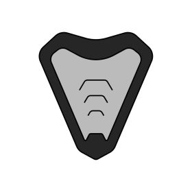 Presa D'Aria Mentoniera Grigio Cemento Casco Airoh Commander Taglia L
