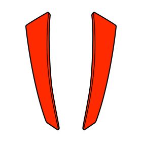 Prese D'Aria Laterali Rosso Fluo Opaco Casco Airoh Spark