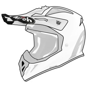 Frontino Bianco Lucido Casco Airoh Aviator ACE