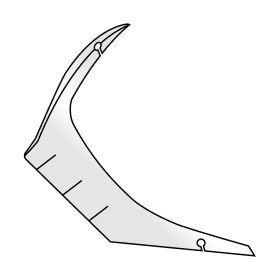 Spoiler Posteriore Casco Airoh GP 550 S Taglia XS Bianco Lucido