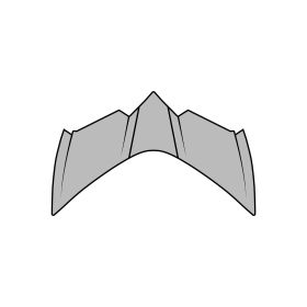 Presa D'Aria Superiore Frontale Casco Airoh GP 550 S Grigio Lucido