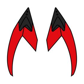 Prese D'Aria Superiori Rosso Opaco Casco Airoh Valor
