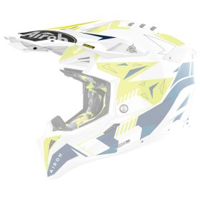Frontino Casco Airoh Aviator 3 Spin Bianco Giallo Lucido