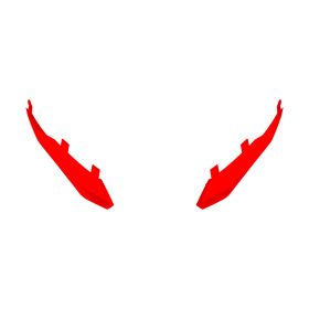 Extracteur d'aileron arrière brillant rouge pour casque Airoh Twist 3