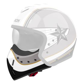Mentoniera Casco Airoh J 110 Command Bianco Grigio Oro Glitter