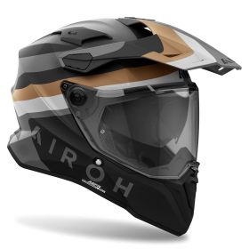 Dual Road Helmet AIROH Commander 2 Doom Black Gold Matt