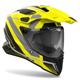 Dual Road Helmet AIROH Commander 2 Mavick Black Yellow Matt