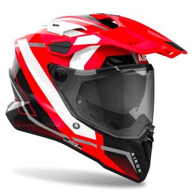 Casque Enduro AIROH Commander 2 Mavick Noir Brillant Rouge