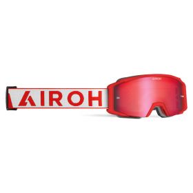 Maschera Occhiali Motocross AIROH Google Blast XR1 Rosso Opaco