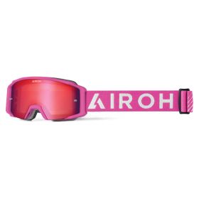 Motorcycle goggles mask AIROH Google Blast XR1 Matte Pink