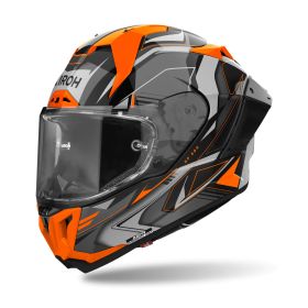 Full Face Helmet AIROH GP 800 Must Orange Black Grey Gloss