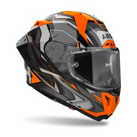 Casco Integrale AIROH GP 800 Must Arancio Nero Grigio Lucido