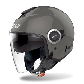 Casque Jet AIROH Helyos Gris Foncé Brillant