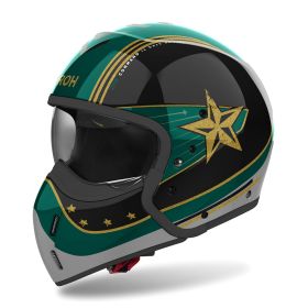 Modular Helmet AIROH J 110 Command Black Mint Green Gloss