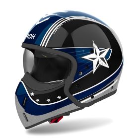 Casque Modulable AIROH J 110 Command Noir Bleu Sarcelle Poli