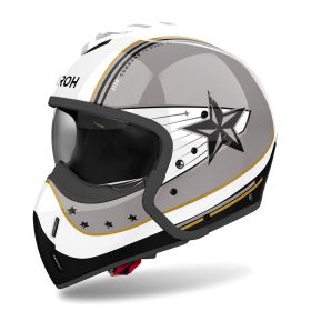 Modular Helmet AIROH J 110 Command White Grey Gold Glitter